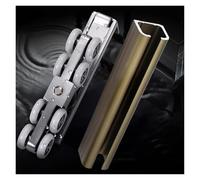 YLLFFLL Commercial Quiet Gliding Replacement Track Hardware with Rollers，pocket Door Track Kit Heavy Duty, Cuttable Quiet Aluminum Rail-wall/Ceiling Mount(Champagne,4.4m/14.4ft)