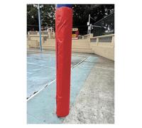 YLLFFLL Playground/Garage/Basement Pole Padding Wrap Around, Portbale Reusable Waterproof Round Posts Pad(2" 3" 4" 5" 6" 7" 8" Id) for Metal/Wood/Concrete/Cement Post Colum(Red,Dia 114mm (4 1/2in))
