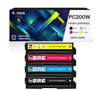 YLLiee Compatible Toner Cartridge Replacement for Ricoh PC200W Ink Cartridge, High Yield Work With Ricoh MC240FW PC200W Series Laser Printer, Chip Inside, Can Add Ink(Size:4500Page,Color:4Color)