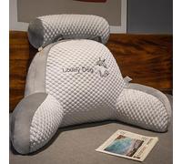 YLLiee Ice Peas Reading Pillow for Relax Arm Lumbar and Neck, big backrest bed pillow sofa pillow soft waist pillow for bed reading Sofa Napping(Size:60 * 45cm,Color:Gray)