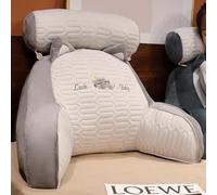 YLLiee Ice Silk Latex Cooling Mattress Topper, Soft Bed Headboard Cushion, Breathable Lumbar Support Pillow for Neck Back, Comfortable Pillow for Chair Sofa Car(Size:60 * 40cm,Color:Gray)