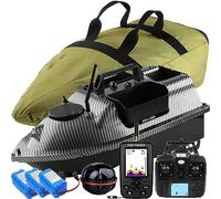 YLLLLY 12000mah 500M GPS Fishing Bait Boat Carp Hook Post RC Boat, LCD Sensor Fishfinder, With Handbag,and other small gifts, one key return.16 memory point