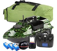 YLLLLY 500M GPS Wireless Fishing Bait Boat Carp Fishing Boat Speedboat RC Boat 3 Hoppers LCD GPS Fishfinders with Sonar Sensor, Bait boat, fishing bait boat, Nest boat. (Color : GPS Boat Set 3)