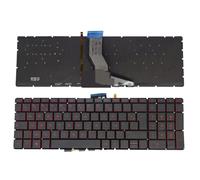 YLLOZDE 15-AB Laptop Keyboard for AZERTY for French Backlit Keyboards For HP for Pavilion 15-AN -AW -BK -AB219NR -RA for Envy for M6-AR 17-S(Black version 1)