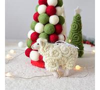 YLLQXI Felt Sheep Christmas Tree Ornaments - Handmade Wool Sheep Decorative Figurines
