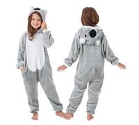 YLLSOPHAN Boys Girls Animal Pattern Lion Bear Panda Bunny Bull Gorilla Dinosaur Crocodile Onesie Pyjamas Outfit Sleepsuit Soft Fleece Extra Large Thickness (UK, Age, 15 Years, 16 Years, Koala)