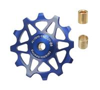 YLME Bicycle Jockey Wheels 12T/14T - MTB Ceramic Bearing Derailleur Pulleys - High Performance Rear Derailleur Wheels for MTB And Road Bikes,Blue,14T