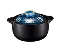 YLME Ceramic Casserole Hand-Painted Ceramic Casserole Pot, Household Kitchen High-Temperature Resistant Clay Soup Pot, Ideal for Claypot Rice, Slow Cooking, and Braising,A,4L