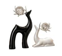 YLME Minimalist Deer Figurine Modern Ceramic Stag Sculpture