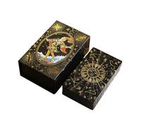 YLME Tarot Cards for Beginners - Waterproof PVC Material - with Book - English,Black
