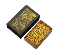 YLME Tarot Cards for Beginners - Waterproof PVC Material - with Book - English,Gold