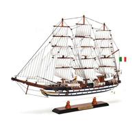 YLME Wooden Model Ship Amerigo Vespucci Fully Assembled for Home Decorators