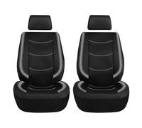 YLMKMVLCZC Universal Car Seat Covers Artificial Leather Bright Sheet With 3 Zipper Cushion Protector Accessories Interior Full Set Car Seat Cover(Gray 2 front seat)