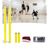 YLMYXB Volleyball Poles, Easy to Install 8ft Professional Volleyball Post,20 ft Long,Adjustable Height,for Indoor Gym Floor Outdoor Backyard