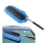 Ylnailky Car Duster | Car Interior Exterior Dust Remover Brush With Stainless Steel Handle | Telescopic Duster Vehicle Interior Exterior Cleaning Kit For Cars, Motorhome, Boat, House