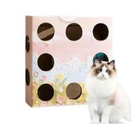 Ylnailky Cat Scratch Puzzle,Electric Pet Puzzle Box - Intelligent Cat Toy Scratcher,for Exercise Boredom Relief Hunting Simulation Training Enrichment Entertainment