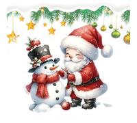 Ylnailky Christmas Wall Stickers,Toilet Lid Santa Claus Snowman Sticker - Removable Cute Decals Winter Holiday Decorations for Home Classroom Bathroom Bedroom Wall Refrigerator Toilet Lid Window Door