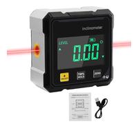 Ylnailky Digital Inclinometer | Strong Magnetic Angle Gauge | Measuring Tool Box for Woodworking Construction Machinery Stud Miter Table Car Home Compass