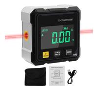 Ylnailky Digital Inclinometer | Strong Magnetic Angle Gauge | Measuring Tool Box for Woodworking Construction Machinery Stud Miter Table Car Home Compass