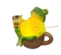 Ylnailky Frog Night Light | Funny Modern Drinking Beer - Fun Night Light Animal Room Decor - for Kids Bedroom Bedside Nursery Home Decor Indoor Christmas Birthday Holiday Party
