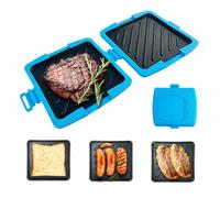 Ylnailky Grilled Cheese Maker - Nonstick Heat-Resistant Portable Cooker,Microwave Cheese Toaster Toastie Press Pan,for Quesadilla Snacks Food Preparation Home Apartment Dorm Party Travel Kitchen