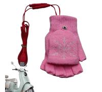 Ylnailky Heated Gloves for Women | USB Heated Winter Gloves Fingerless,Winter Gear Fashion Accessories for Men Outdoor Autumn Birthday Fishing Cycling Hiking Ski Backpacking