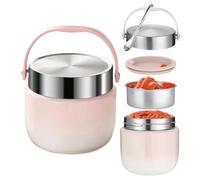 Ylnailky Hot Lunch Container - 1200ml Adults Dinner Box - Leakproof Lunch Soups Thermal Box for Drinks Barbecue Camping Travel Gym Sports Outdoor Hiking Beach Fishing Picnic