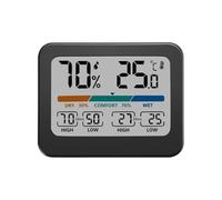 Ylnailky Indoor Temperature Gauge - Indoor Hygrometer,Colorful Big Screen Room Temperature Monitor | for Bedroom Nursery Closet Automobile Workplace Greenhouse