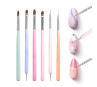 Ylnailky Nail Brushes, Gel Nail Polish Pens, Double-Headed Manicure Tool Set Rhinestone Picker for Women Daily Enthusiasts Professional Salon UV Gel Indoor Travel Outdoor Studios
