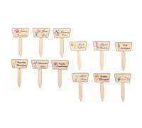 Ylnailky Plant Labels - Wooden Plant Labels for Outdoor Garden - Reusable Name Stakes for Vegetables, Fruits, Flowers, Trees