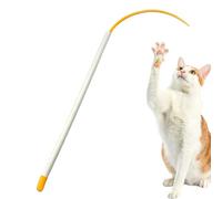 Ylnailky Silicone Cat Wand - Enrichment Kitten Chasing Supplies - Cat String Wands Toy,for Hunting Stimulation Entertainment Stress Relief Boredom Relief