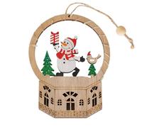 Ylnailky Wooden Christmas Ornaments - Lighted Holiday Decor,Festive Pendant Ornament - for Front Door Office Wreath Staircase Window Sill Mantel Wall Living Room Study Bedroom Nightstand Bookshelf