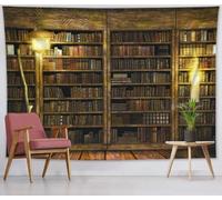 YlobdolY Extra Large Tapestry Wall Hanging Vintage Bookshelf Photo, Novelty Fantasy Library Wall Tapestry, Light Weight Fabric Art Decor for Bedroom Living Room College Dorm Outdoor A 250x150cm