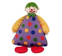 YLOEPI Jester Clown Plush Pillow, Soft Hugging Stuffed Animal Cushion with Green Hair & Polka Dots, 65x36cm Fun Fluffy Throw for Bedroom Sofa Decor, Unique Gift for Kids & Adults (Purple)