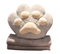YLOEPI Plush Pillow & Blanket Set, 3-in-1 Insertable Travel Blanket with Pillow, Fluffy Decorative Cushion, Soft Stuffed Throw for Sofa, Bedroom, Living Room & Home Decor (Blue)