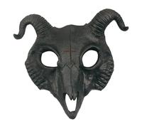 YLOIJO Gothic Goat Head Skull Mask Scary Realistic Animal Halloween Mask Demon Devil Evil Horns Animal Skull Halloween Cosplay Masquerade Women Man Adults Party Decor