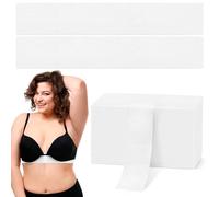 YLOLUL 60 Pcs Disposable Bra Liners, 18x3 Inch Rectangle Under Bra Pads, White, XXL, Breast Sweat Liners