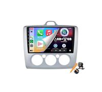 YLOXFW Car Stereo Android 15.0 Radio for Focus Mk2/Mk3 2004-2011 GPS Sat Navigation 9'' Touchscreen DVD Multimedia Video Player FM BT Receiver with Carplay 4G 5G WiFi DSP SWC,Silver,Y200S