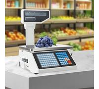 ylpddmm Label Printing Scale with Dual TD Thermal Label & Receipt Printer, Electronic Checkout Scale, Commercial Barcode Scale for Food Retail Store Supermarket machine