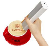 ylpddmm Mini Handheld Coffee Print,Handheld Food PrintPen,Latte Art Printer,Mini Food Printer, Food Machine PrintPen in Bread Cake for Cakes Bread Coffee Foodies Art Cooking,red