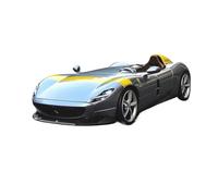 YLQERZ 1:18 For Ferrari Monza SP1 Sports Car Scale Die-cast Alloy Car Model For Adult Collectible Souvenirs For Vehicles Fans(Silver)