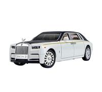 YLQERZ 1:24 For Rolls-Royce Phantom Zinc Alloy Die-casting Model Simulation Pull Back Sedan Gift Collection For Vehicles Fans(White)