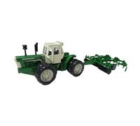 YLQERZ 1:64 For 2655 Mulch Ripper 8-Wheel Twisted Waist Miniature Tractor Plow Model Set Hobby Collection For Vehicles Fans