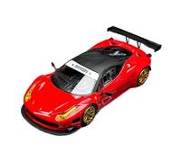 YLQERZ 1:64 Scale For 458 Italia GT3 Red Alloy Die-Cast Car Model With Miniature Scene Theme Display Vehicle For Vehicles Fans