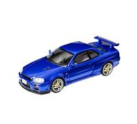 YLQERZ 1:64 Scale For Nissan SKYLINE R34 V-SPEC Die-Cast Car Model Miniature Collector's Edition For Vehicles Fans(Blue 1)