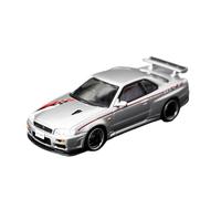 YLQERZ 1:64 Scale For Nissan SKYLINE R34 V-SPEC Die-Cast Car Model Miniature Collector's Edition For Vehicles Fans(White 1)