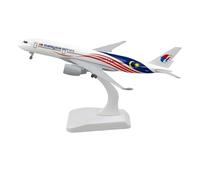 YLQERZ Die-cast Metal Aircraft 20cm For Malaysia Airlines A350 Alloy Aircraft Model With Landing Gear Hobby Collection For Collection And Display