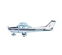 YLQERZ Diecast 1:72 Scale For Private Cessna 172 Skyhawk II N3015E Aircraft Hobby Collection Alloy Toy For Collection And Display