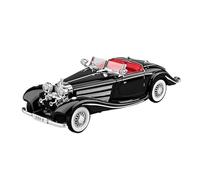 YLQERZ Scale Die-Cast Metal 1:18 For Benz 500k Convertible Classic Car Sound And Light Pull Back Toy Model Ornaments For Vehicles Fans(Black)