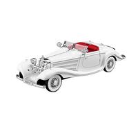 YLQERZ Scale Die-Cast Metal 1:18 For Benz 500k Convertible Classic Car Sound And Light Pull Back Toy Model Ornaments For Vehicles Fans(White)
